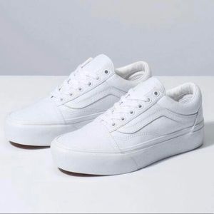 Vans 	UA Old Skool Platform True White BRAND NEW